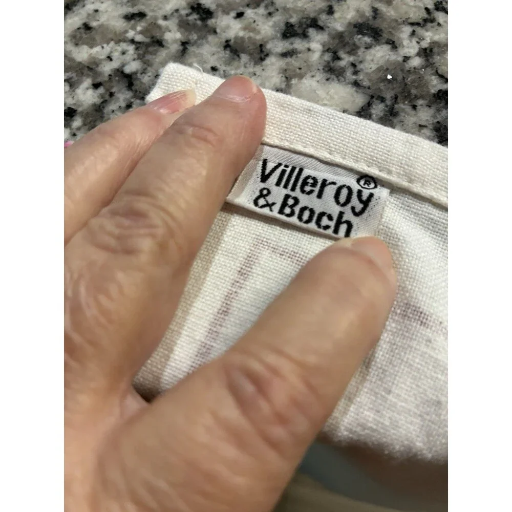 Vintage 100% Cotton Kitchen Towels Lot of 2  Villeroy & Boch